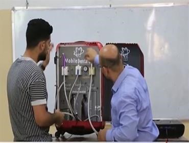 حقيبة علاج أسنان متنقلة في غزة