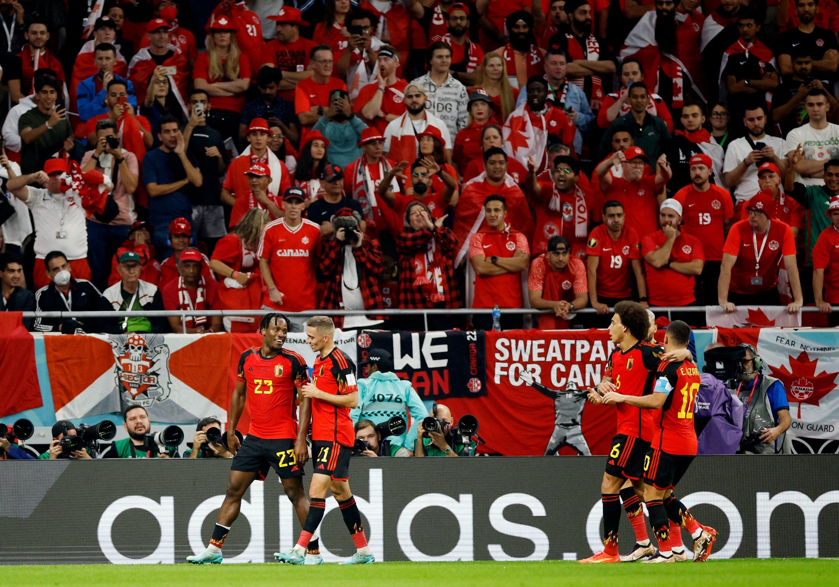 انتهاء المباراة بفوز صعب لبلجيكا على كندا 1 - 0 ضمن منافسات المجموعة السادسة لكأس العالم 2022