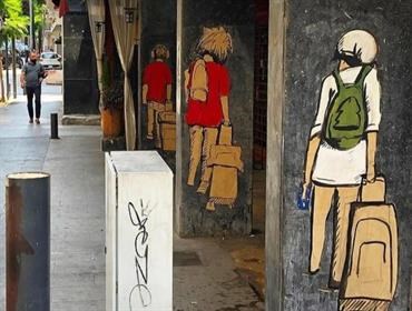 رسام أجنبي يجسّد معاناة اللبنانيين