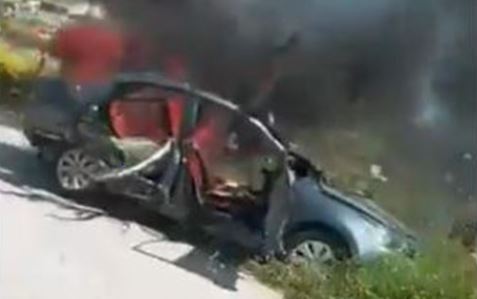 بالفيديو: غارة إسرائيلية استهدفت سيارة في عين بعال
