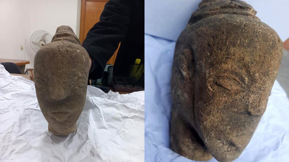 فلسطيني يعثر على تمثال حجري يعود لـ2500 عام قبل الميلاد 