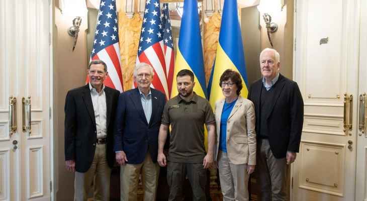 زيلينسكي يلتقي في كييف زعيم الأقليّة الجمهوريّة بمجلس الشيوخ الأميركي